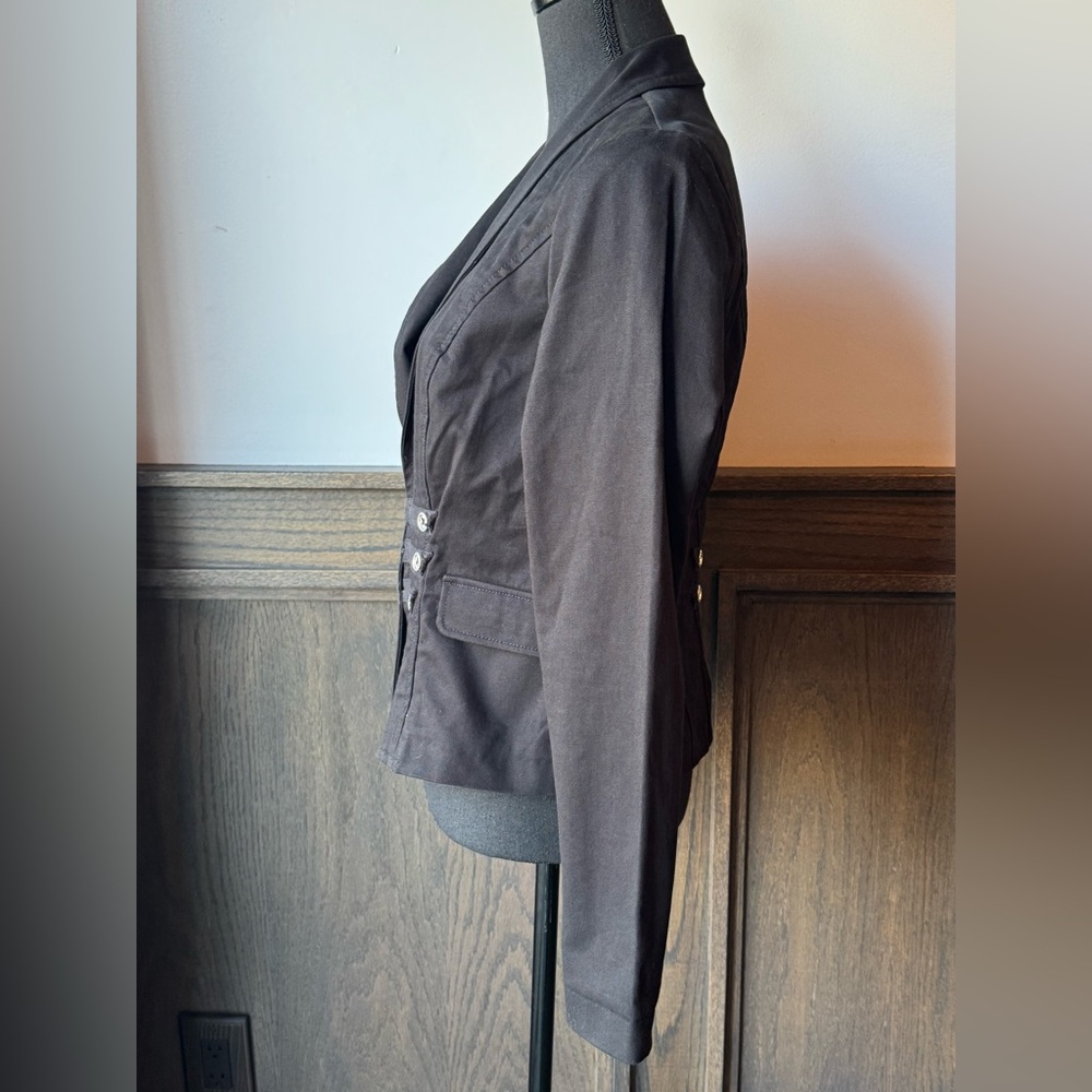 CAbi Black Structured Military-Inspired Blazer Jacket - Picture 2 of 7